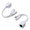 kwmobile Passive Power over Ethernet PoE Adapter Kabel Set - Injektor + Splitter Kabel für Netzwerk, IP Telefon und IP Kamera