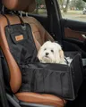 Rudelkönig Autositz für Hunde - Wasserabweisender Hundesitz für Auto Rückbank - Hundekorb für kleine und mittlere Hunde in schwarz