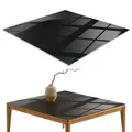 Tulup Tischplatte, Schwarz, Glas, 50x0.4x50 cm, Esszimmer, Tische, Esstische, Tischsysteme, Tischplatte