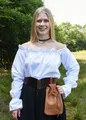 Battle Merchant Kostüm Mittelalter Carmen-Bluse, weiß, Gr. S