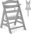 Hauck Alpha+ Traditioneller Hochstuhl Harter Sitz Grau