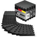 eyepower Bodenschutzmatte, Schwarz, Kunststoff, Rechteckig, 30x1.2x30 cm, waschbar,pflegeleicht, Teppiche & Böden, Bodenbeläge