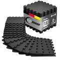 Bodenschutzmatte Fitness  18 Bodenplatten mit Rand 30x30 cm Schwarz 1,7qm  Ho...