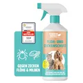 Floh- und Zeckenschutz 500 ml das Zeckenspray und Flohmittel für Hunde und Katzen, effektives Flohspray für die direkte Anwendung auf dem Tier bei akutem Befall oder zum Schutz