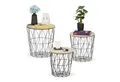 relaxdays Beistelltisch Korbtisch 3er Set