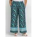 Webhose SHEEGO, Damen, Gr. 58, Normalgrößen, tiefblau, gemustert, 100% Viskose, Hosen