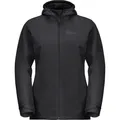 Jack Wolfskin Damen Moonrise 3in1 Jacke (Größe XL, schwarz)