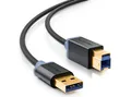 deleyCON deleyCON 3,0m USB 3.0 Scanner- Druckerkabel USB A-Stecker zu USB-Kabel