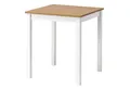 hagge home Esstisch, Küchentisch klein Kiefernholz massiv 68 x 68 x 75 cm Weiß-Braun