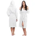Liebenstein Bademantel Damen Größe M Premium Bademantel aus Baumwolle Weiß