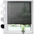 SONELLO Aluminium Jalousie 30cm x 100cm Schwarz Alu Jalousie Klemmfix ohne Bohren Sichtschutz Blendschutz Lichtschutz Sonnenschutz für Fenster und Türen