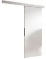 KIER FURNITURE Schiebetür Komplettset MALIBU - Tür mit Laufschiene - Schiebetürsystem - Raumspartür - Innentüren - Sliding Door Set - Weiß B96xH205xT1,6cm