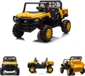 Chipolino Elektrobuggy CAT UTV Doppelsitzer, Fernbedienung, Hupe, USB-Anschluss gelb