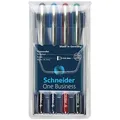 Schneider One Business Tintenroller 0,6 mm, Schreibfarbe: farbsortiert, 4 St.
