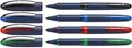 Schneider 183094 One Business Tintenroller (dokumentenecht, Strichstärke 0,6 mm, Made in Germany) 4er Pack (schwarz, blau, rot, grün)