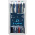 4 Schneider One Business Tintenroller 0,6 mm Schreibfarbe Schwarz Blau Grün Rot