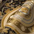 VERSACE WALLPAPER Blumen Tapete Floral 387055 Gold Schwarz Silber Designer Ranken Kreise 10,05x0,70m Made in Germany