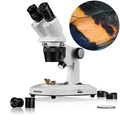 Bresser Mikroskop Researcher ICD, analog mit Durch- & Auflicht, mit festem Objektiv, Binokular, Vergrößerung 20x-80x
