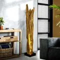 Bressmer ALMA Stehlampe 180 cm – Handgefertigte Design Lampe aus massivem Teakholz, rustikale Holz Stehleuchte mit unsichtbarer Kabelführung, nachhaltiges Unikat für Wohnzimmer, Flur & Schlafzimmer