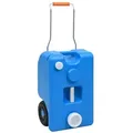 vidaXL Camping-Wassertank mit Rollen 25 L Blau