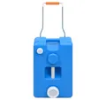 vidaXL Campingtoilette, Camping-Wassertank mit Rollen 25 L Blau