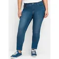 Sheego Bequeme Jeans Jeans . »Die Schmale« mit zweifarbigen Kontrastnähten blau 25