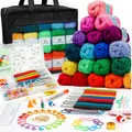 Häkelwolle Set 103 Stück 30 Farben 2180 Yards Ac