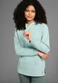 Longsweatshirt, mit Logotape an der Kapuze und Schlitz am Saum, Gr. 40/42, mint melange