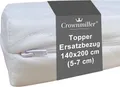 Crownmiller Topperbezug | mit Reißverschluss | weiche Mikrofaser | waschbar 60°C | OEKOTex (140 x 200 cm - für Topper von 5-7 cm)