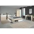 Jugendzimmer-Set PARISOT "Most", weiß (akazie, weiß), B/H: 140cm x 200cm, Schlafzimmermöbel-Sets