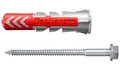 Universaldübel fischer DUOPOWER 10x50 S, 25 Stück mit Schrauben, grau,
