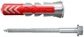 Fischer 535461 DuoPower S Dübel mit Schraube 10x50mm 25 Stück