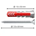 DUOPOWER Dübel mit Schraube Allzweckdübel 5, 6, 8, 10, 12