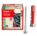 DuoPower Dübel  Fischer Nylon  mit Schraube Allzweckdübel 5, 6, 8, 10, 12, 14