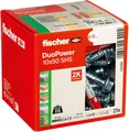 Fischer DUOPOWER 10 X 50 S, Universaldübel Mit Sicherheitsschraube, 2-Komponente