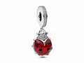 Pandora Charm Anhänger 792571C01 - Marienkäfer - Silber - Steinmix Mehrfarbig