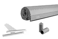 Schellenberg 39009 grau, Rolladenpanzer Set PVC Maxi für 60 mm Stahlrohrwellen – 100 x 120 cm, Breite kürzbar, inkl. Rolladen Aufhängefeder, Alu-Endleiste, Rolladenstopper