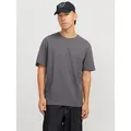 Jack & Jones Rundhalsshirt JJEORGANIC BASIC TEE SS O-NECK NOOS Baumwolle, regular fit grau M (50)