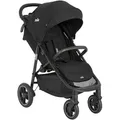 Joie Buggy Litetrax Pro, Schwarz, Textil, 58x103x93.6 cm, EN 1888, Feststellbremse, Fußstütze abklappbar, Federung, 5-Punkte-Gurt, für Babyschale geeignet, Griff in Lederoptik, Transportsicherung, Einhand-Faltmechanismus, abnehmbarer Schutzbügel, Baby on Tour, Kinderwagen, Buggys