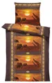 One Home Bettwäsche Fotodruck, Mikrofaser, 2 teilig, Afrika Safari Elefanten Tiere, Knitterfrei Weich für Sommer und Winter