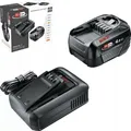 Bosch Akku und Schnellladegerät Starter Set 18V (4,0Ah Li-Ionen-Akku, Ladegerät)