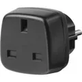 Reiseadapter UK/Schutzkontakt, Steckdosenadapter schwarz