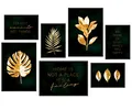 Hyggelig Home 7er Poster Set - passende Bilder im stilvollen Set - Collage Wand - 3x DIN A3 + 4x DIN A4 - Set Motive Gold