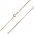 Materia Gliederkette Rosegold Panzerkette für Damen 1,7mm breit K13, Sterlingsilber, rosevergoldet rosa 60 cm