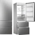 Haier HTW7720ENMP 3 Door Kühl Gefrier Kombination mit Edelstahlfront WIFI CONNECTED