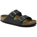 Birkenstock Leder-Pantoletten "Arizona" in Schwarz - Weite N - 41