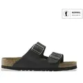 Birkenstock für Herren. 752481 Leder-Sandalen Arizona (Regular Fit) schwarz (41), Wohnung, Keine, Lässig