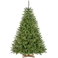 Fairytrees Künstlicher Weihnachtsbaum FT01, Fichte Natur, mit grünem Stamm und Echtholz Baumständer grün 180 cm