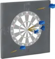 Relaxdays Dartscheibe Schutzring "R6", Wandschutz für 45 cm Dartboard, EVA, Dart Auffangring HBT: 71x71x3 cm, grau