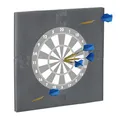 Relaxdays Dartscheibe Schutzring "R6", Wandschutz für 45 cm Dartboard, EVA, Dart Auffangring HBT: 71x71x3 cm, grau